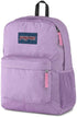 Jansport Prism Pink Zip Pockets Logo School Backpack for Girls with Adjustable Shoulder Straps - Lilac