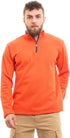 Andora Men's Upper Zipper Full Sleeves Plain Sweatshirt - Orange