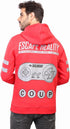 COUP Men's Slim Fit Text Print Hoodie with Long Sleeves