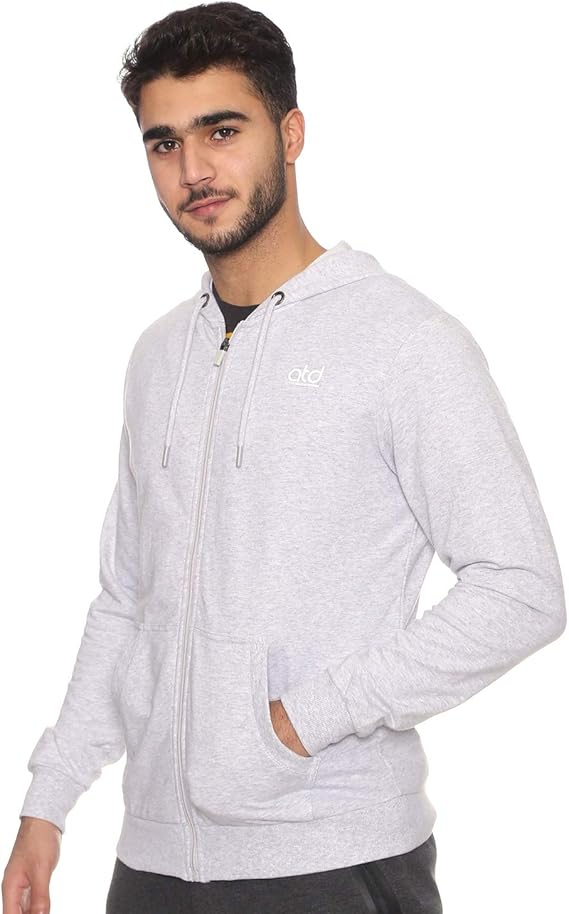 Splash Men's Zip-Up Running Hoodie with Kangaroo Pockets and Drawstring