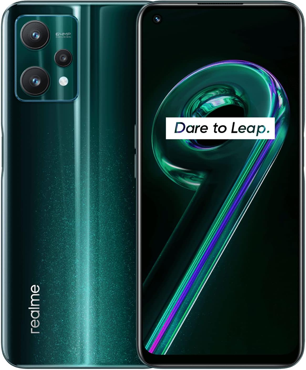 Realme 9 Pro 5G Smartphone, 5000 mAh Battery, 33W Dart Charge, 120 Hz Display, Dual SIM, 8GB + 128GB, Aurora Green