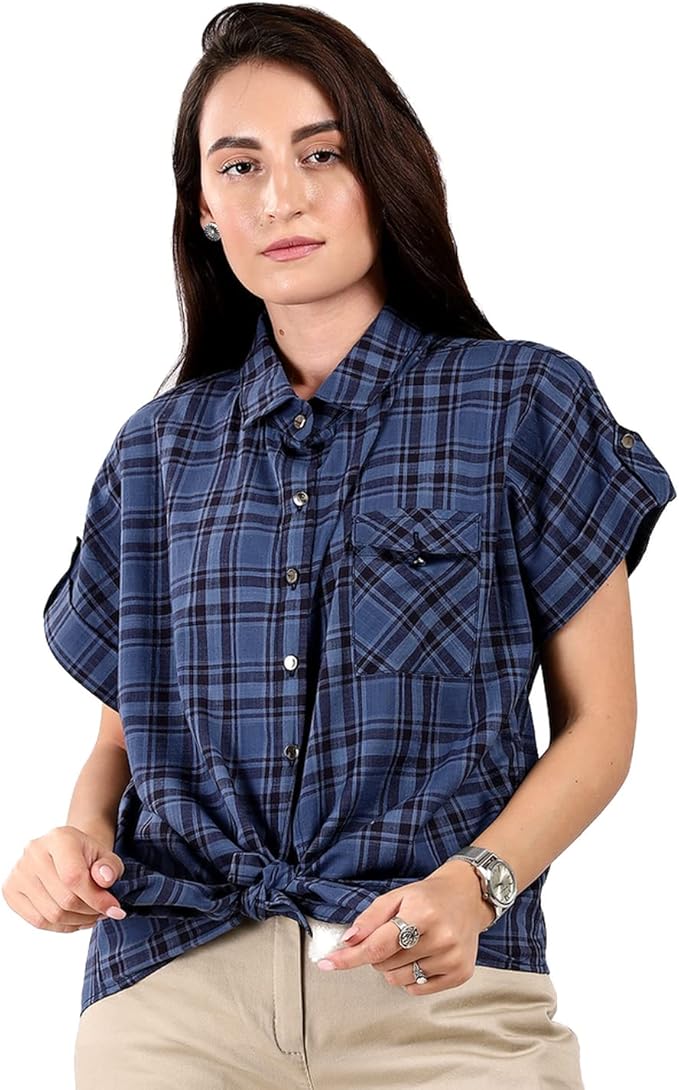 ESLA Half-Sleeved Printed Shirt for Women