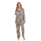 Kady Women's Zebra Print Long Sleeves Pajama Set with Front Pockets