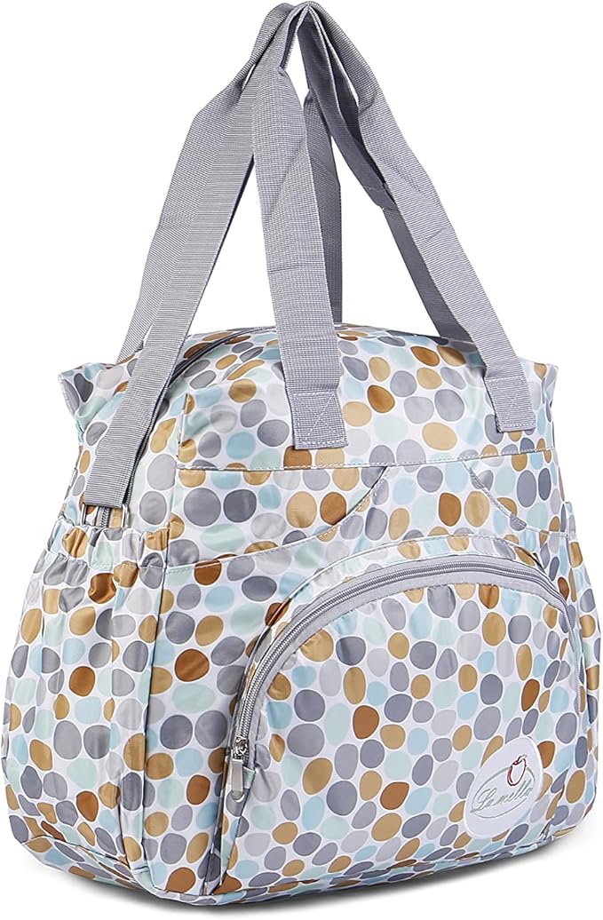 La Mella Mother Diaper Bag, L - Gray