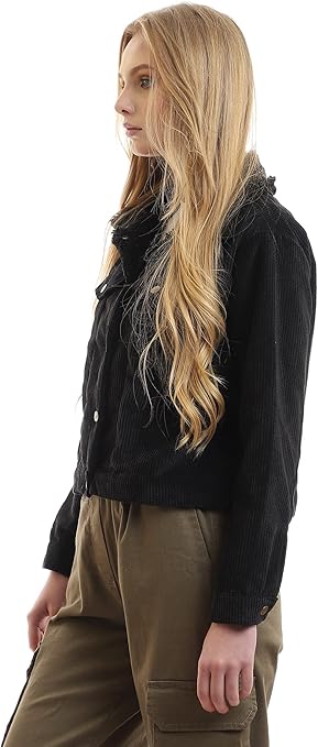 Ravin Women’s 95894 Casual Black Corduroy Jacket