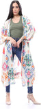 Ravin Women's Patterned 3/4 Sleeve Slip-On Summer Kimono - Multicolour, Size M