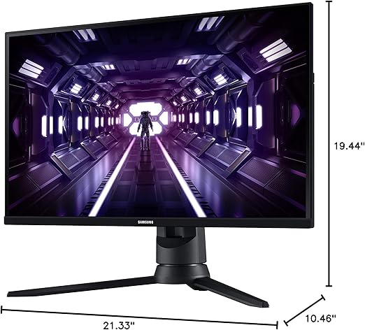 Samsung Odyssey G3 Series 24-Inch FHD 1080p Gaming Monitor, 144Hz, 1ms, 3-Sided Border-Less, VESA Compatible, Height Adjustable Stand, FreeSync Premium (LF24G35TFWNXZA)