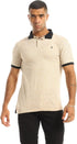 Ravin Men's Short Sleeve Casual Buttoned Polo Shirt - L. Beige, Size L