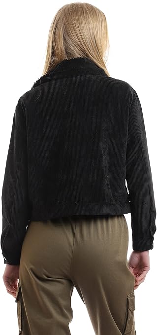 Ravin Women’s 95894 Casual Black Corduroy Jacket