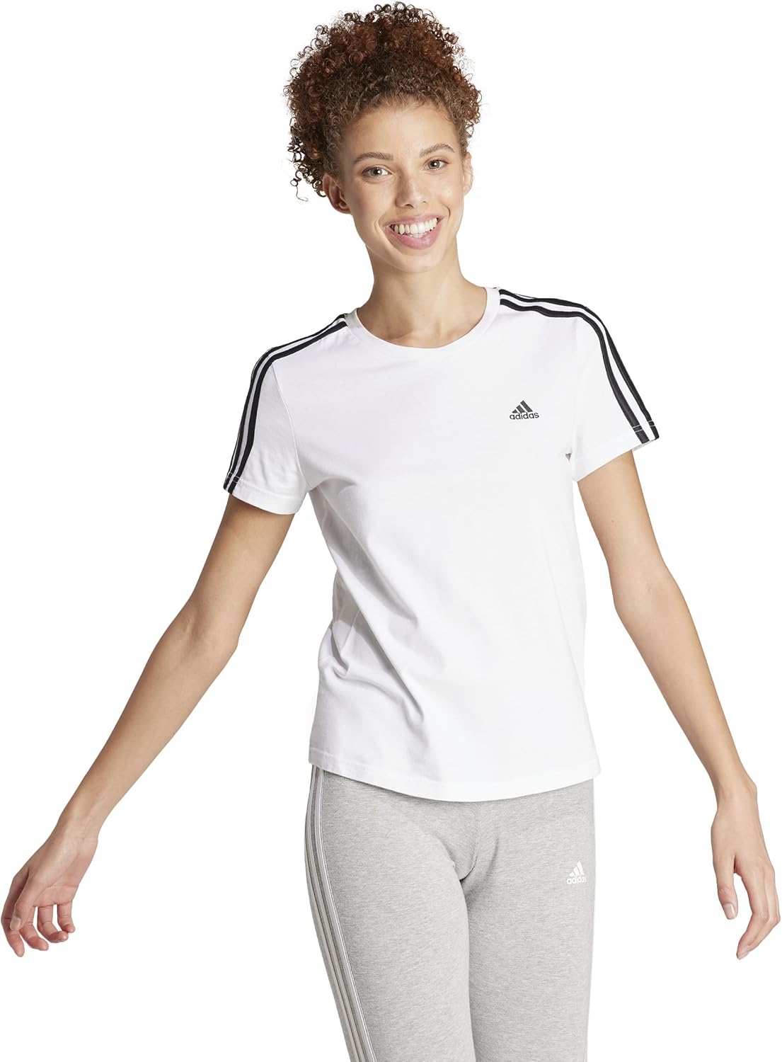 تيشيرت نسائي قصير الأكمام من Adidas W 3S T GL0783