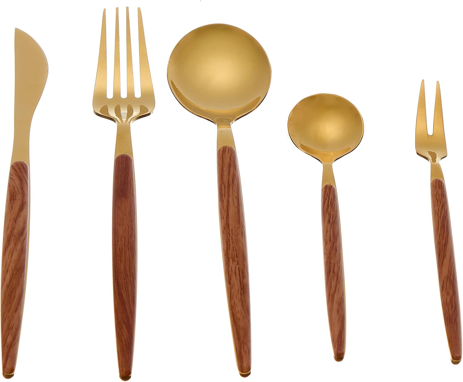 Fabulous 5 Piece Stainless Steel Travel Set - Gold