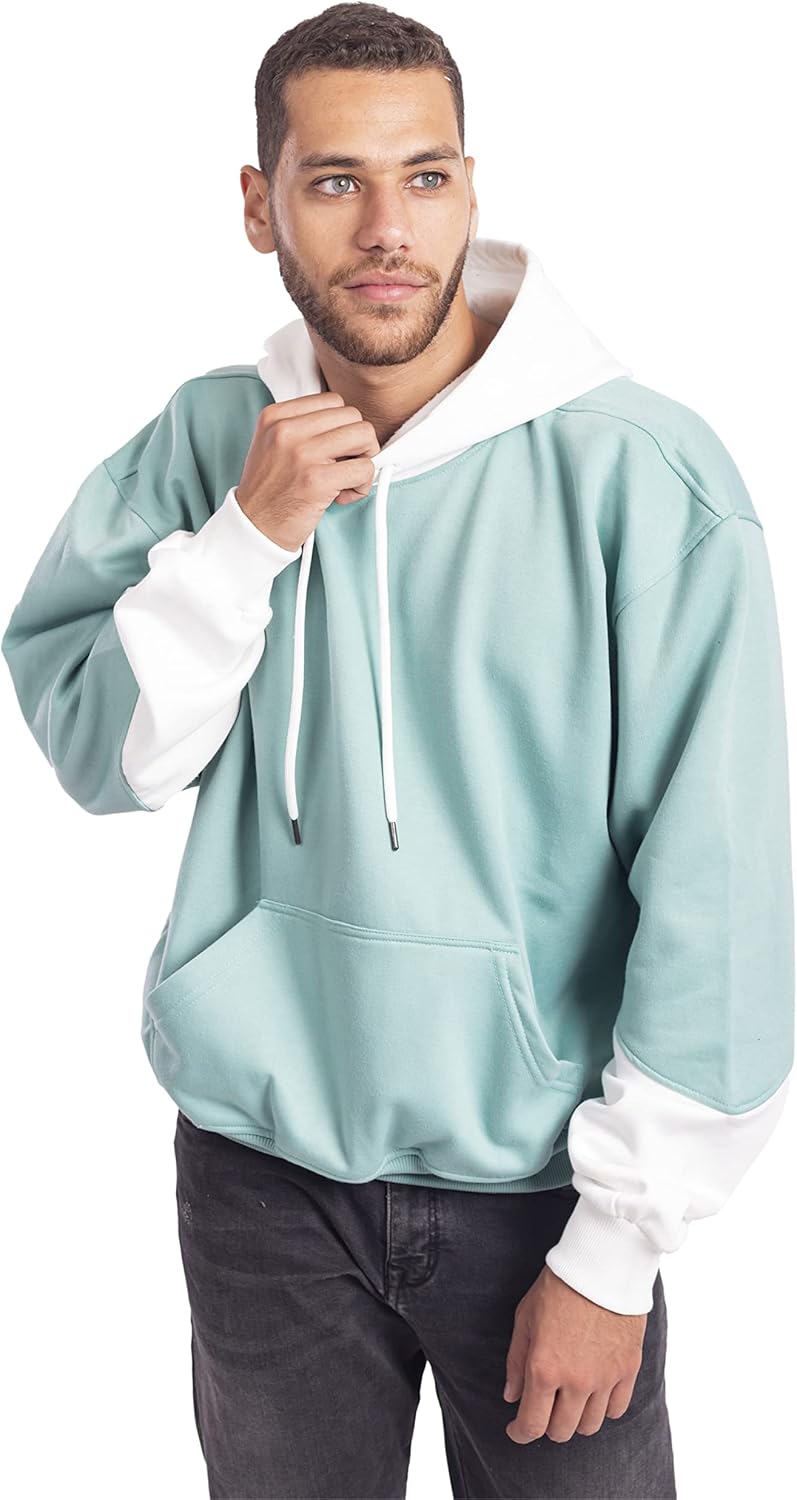 ZE Unisex 2-Tone Oversized Casual Hoodie