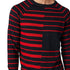 Splash Striped Round Neck Long Sleeves Sweatshirt for Men