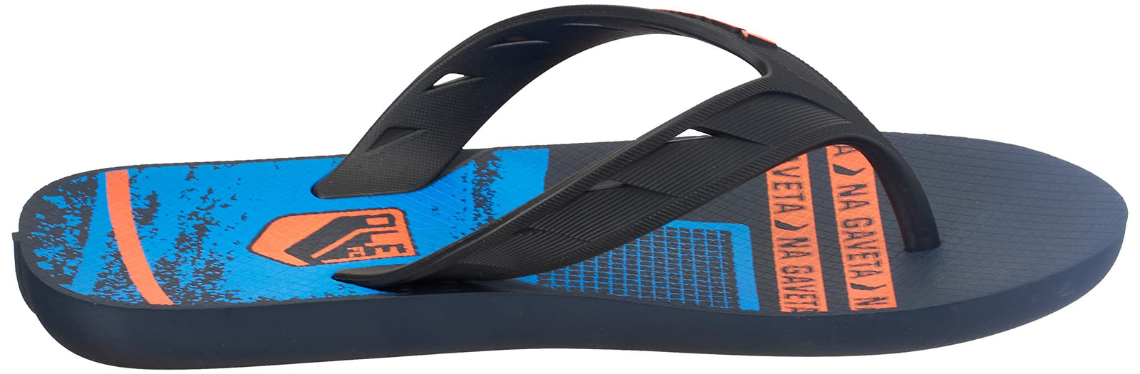 Rider Rubber Flip-Flops - Black/Orange