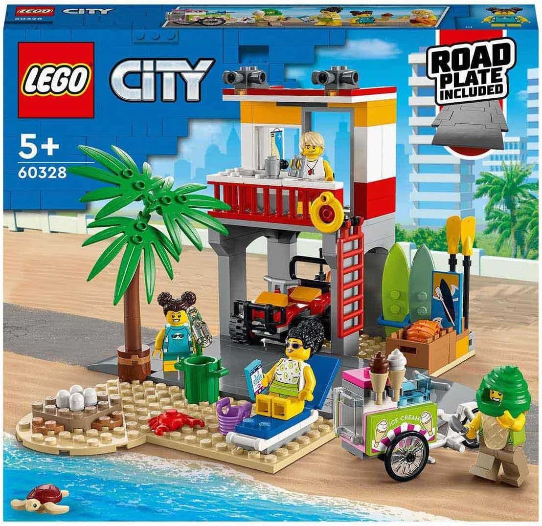 مجموعة بناء محطة حرس الشاطئ LEGO® City 60328 (211 قطعة)