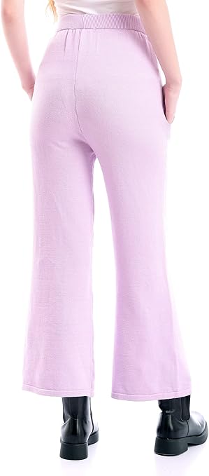 Ravin Women’s 96468 Elastic Waist Wide-Leg Knitted Pants - Lilac