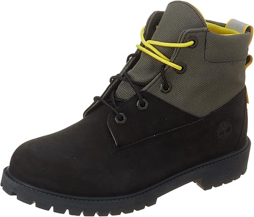 Timberland Treadlight Two-Tone Nubuck Round-Toe Side-Logo Lace-up Ankle Boots For Kids