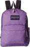 Jansport Prism Pink Zip Pockets Logo School Backpack for Girls with Adjustable Shoulder Straps - Lilac