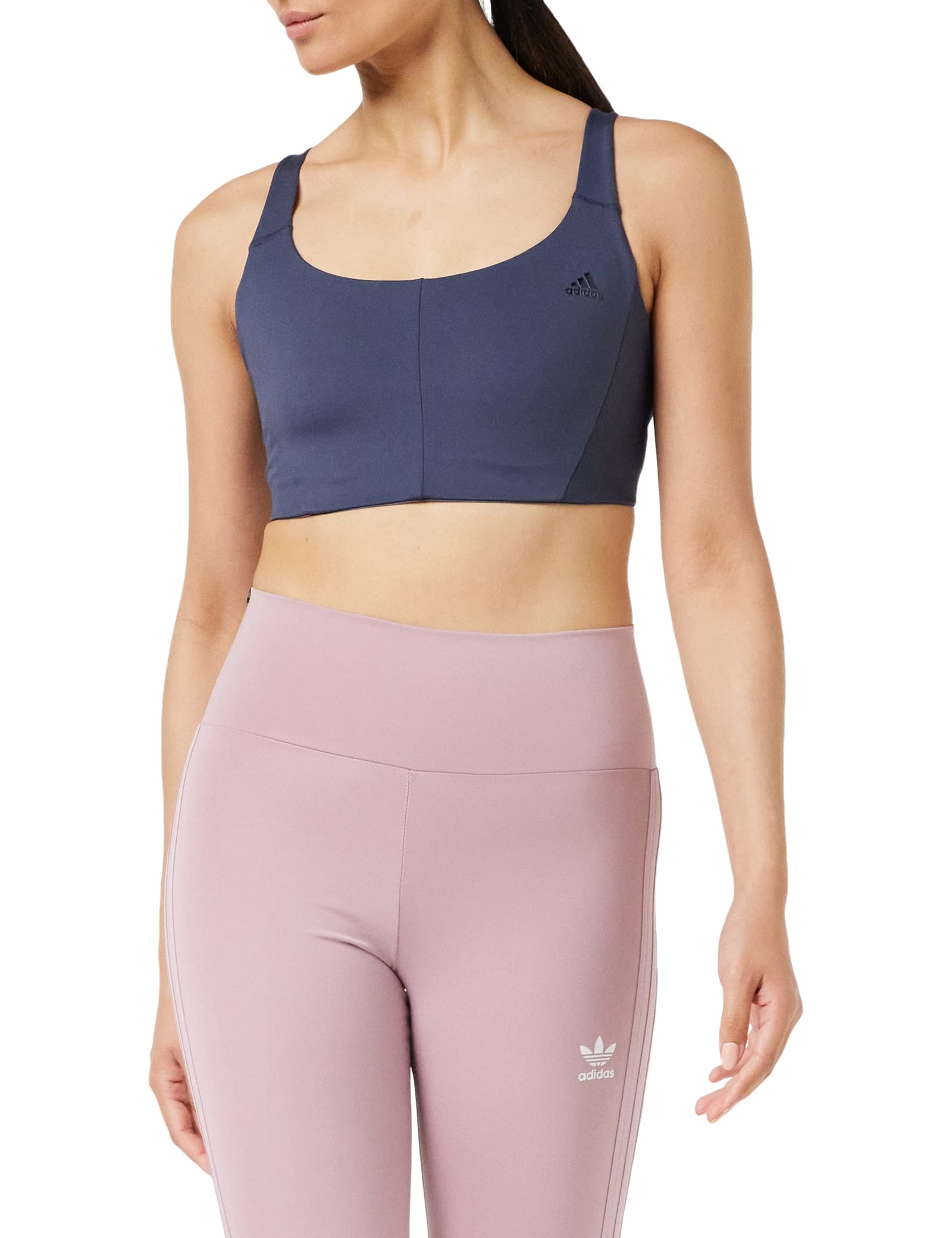 Adidas CF STO MS Training Bra - Medium Support for Women, Shadow Navy, Size LDD