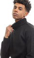 Ravin Men's Diagonal Ribbed Turtleneck Pullover Sweater