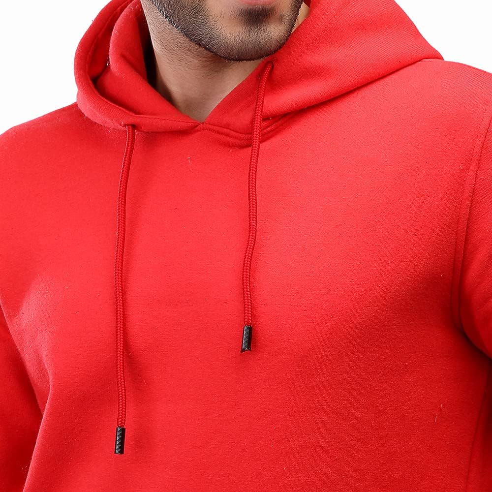 Coup - Slim Fit Plain Hoodie with Long Sleeves and Kangaroo Pockets