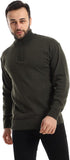 Andora Men's Long Sleeve Knitted Pullover Sweater with Zipper Closure