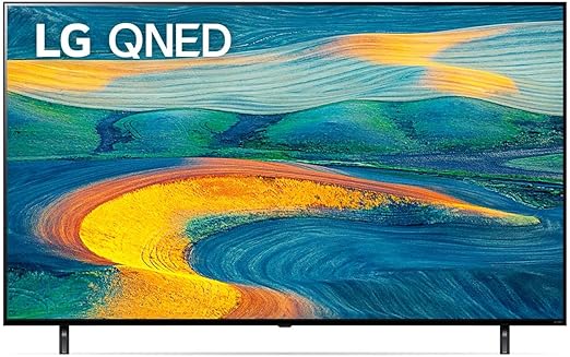 تلفزيون LG QNED بحجم 55 بوصة بدقة 4K حقيقية - بتقنية Quantum Dot NanoCell للألوان، سلسلة QNED7S (الطراز: 55QNED7S6QA)، اللون الأسود

