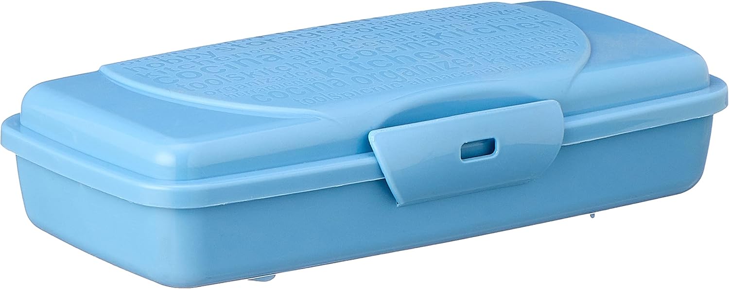 Plastic Rectangular Lunch Box (500ml) - Blue