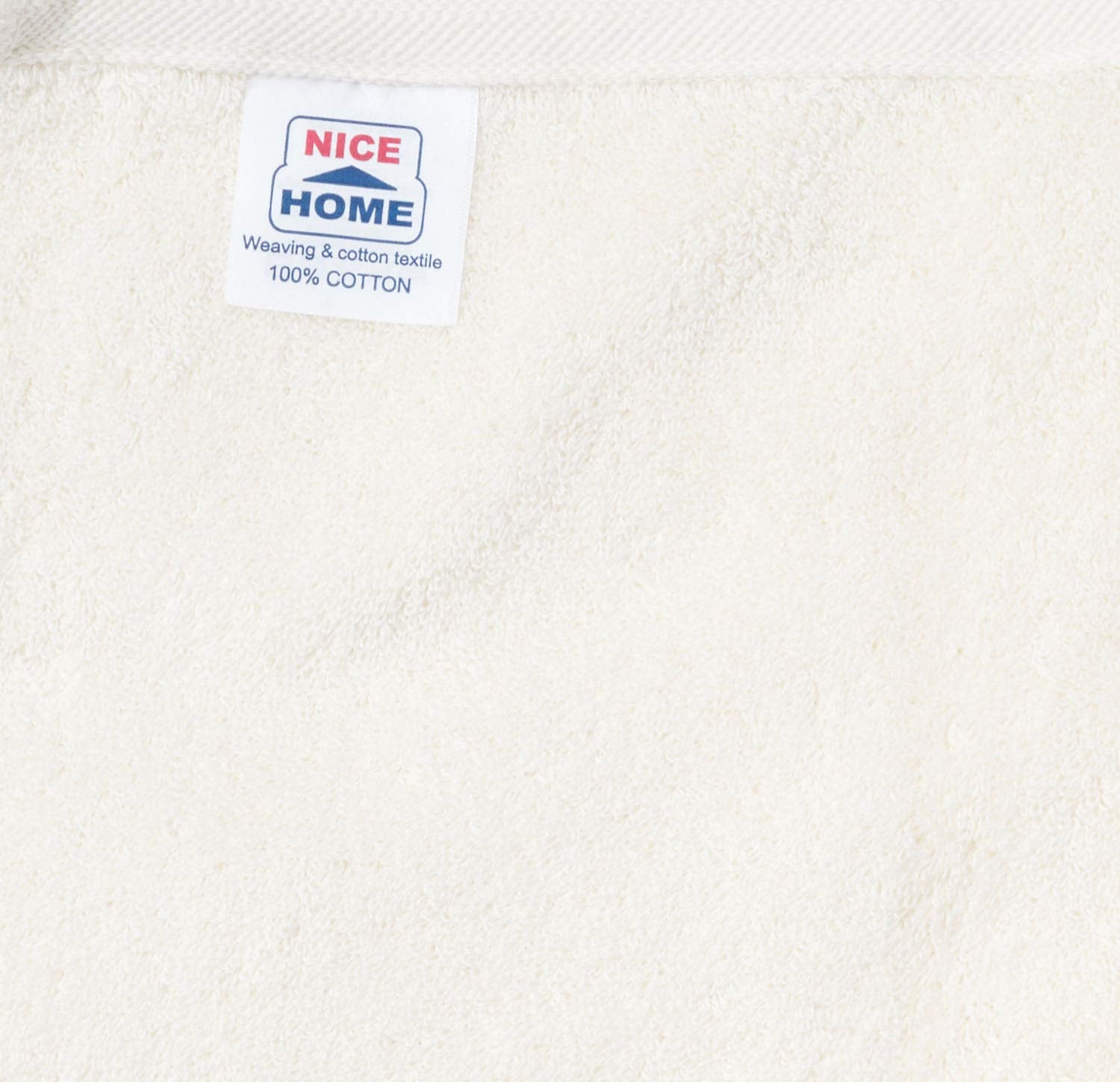 NICE HOME Cotton Towel, 90x150 cm, Creamy-Medium