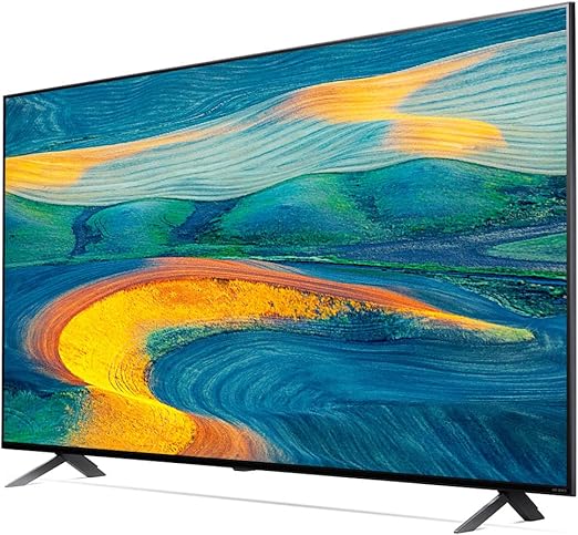 تلفزيون LG QNED بحجم 55 بوصة بدقة 4K حقيقية - بتقنية Quantum Dot NanoCell للألوان، سلسلة QNED7S (الطراز: 55QNED7S6QA)، اللون الأسود

