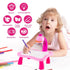 Drawing Projector for Kids - Trace and Painting Board with Light & Music, Smart Sketcher for Early Learning, Pink LED Art Desk for Boys and Girls Aged 3-8