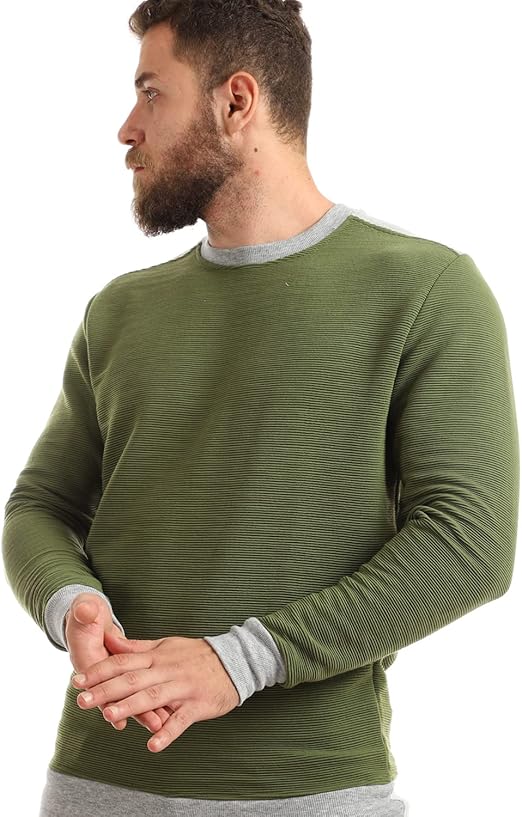 Offcliff Men's Crew Neck Long-Sleeve Sweatshirt