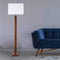 ElRawda Lighting RL-FL-A-018 Modern Dark Wood Floor Lamp for Living Room or Bedroom - White