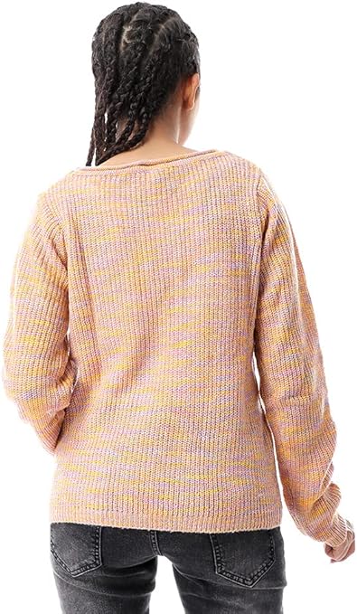 Ravin Women’s 56055 Colorful Knitted Pullover Sweater, Multicolor