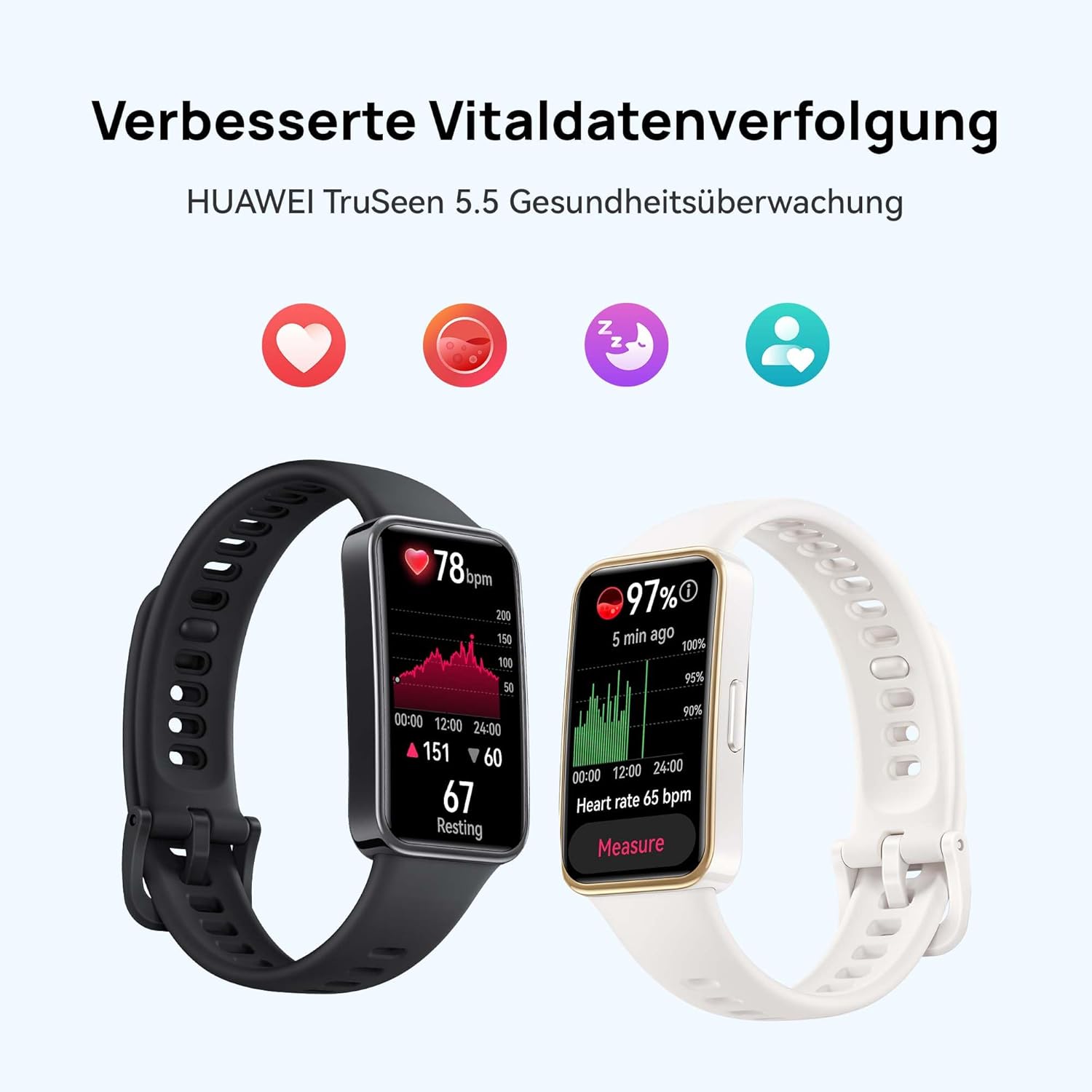 HUAWEI Band 9, Comfortable All-Day Wear, Science-Based Sleep Tracking, Up to 14 Days Battery Life, Intelligent Brightness Adjustments, 100 Workout Modes, Compatible with iOS & Android