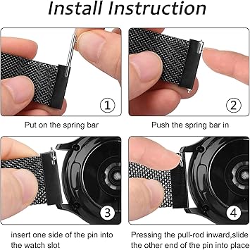 MYAPULUA Metal Magnetic Strap for Amazfit GTS & More - 20mm Width