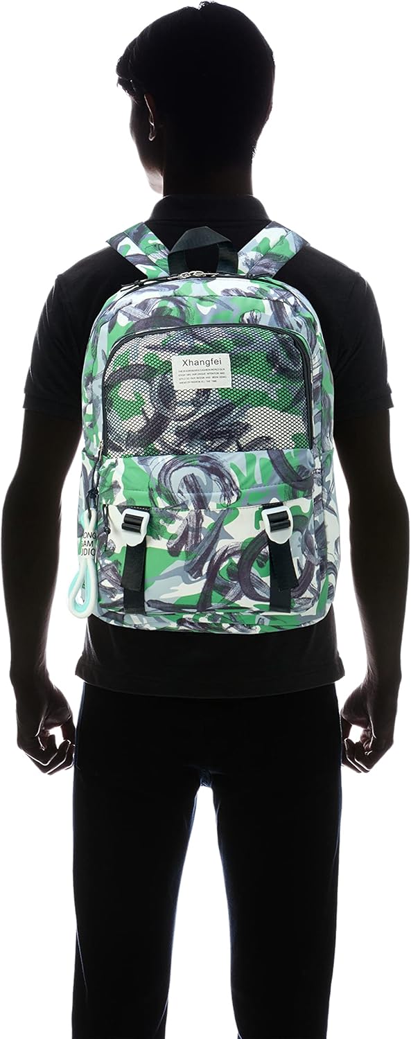 Waterproof Backpack with Camouflage Design for Adults - Multi Color