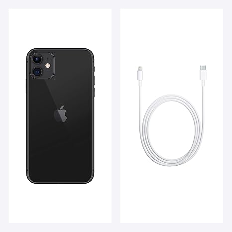 Apple iPhone 11 with FaceTime - 128GB, 4GB RAM, 4G LTE, Black, Single SIM & E-SIM - International Warranty