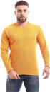 Off Cliff Men's Plain V-neck Long Sleeves Casual T-shirt