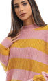 Ravin Women's 96331 Slip-On Bi-Tone Cashmere & Mustard Chunky Pullover Sweater