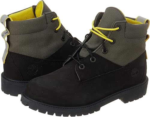 Timberland Treadlight Two-Tone Nubuck Round-Toe Side-Logo Lace-up Ankle Boots For Kids