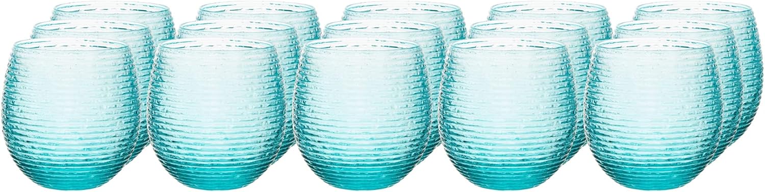 IVV - Multicolor Set of 6 Water Glasses - Turquoise