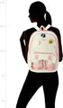 Generic Unisex MOT-217 Backpack - White and Pink, L