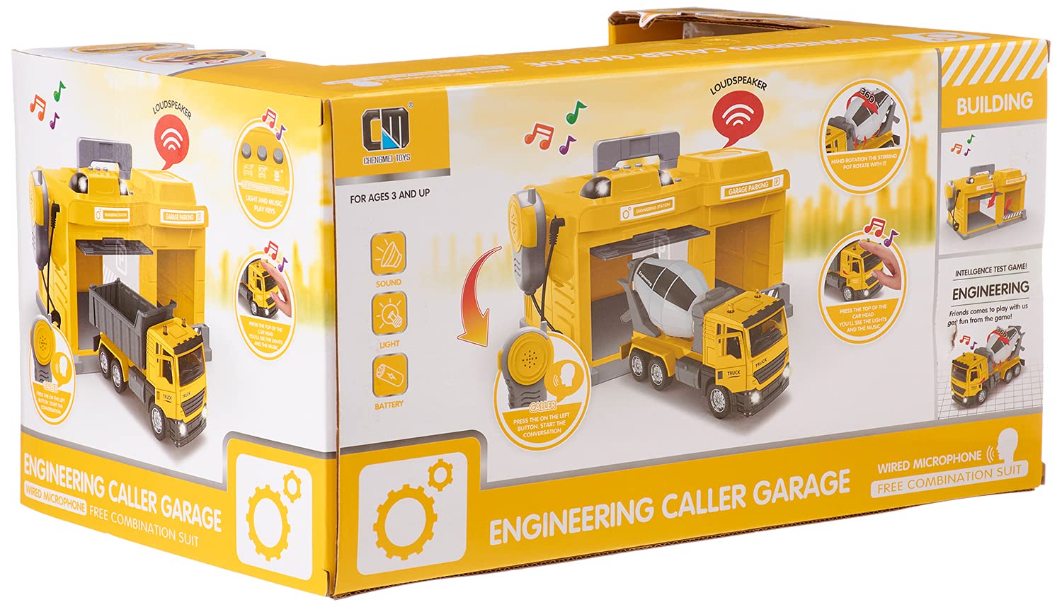 Chengmei Toys CLM-553 Engineering Caller Garage Playset for Kids