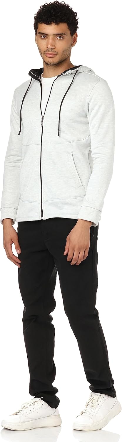 CAESAR Men's Zipped Hoodie with Front Pockets