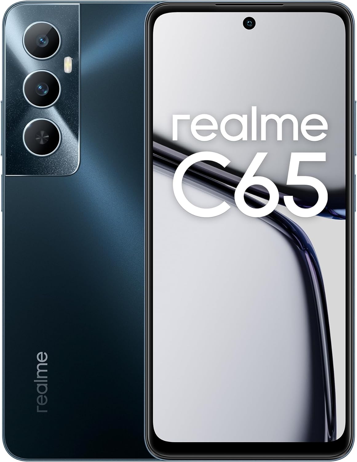 realme C65 Smartphone 8+256 GB, 50MP AI Camera, 6.67 Inch Eye Comfort Display with 90Hz Refresh Rate, 45W Fast Charge, 5000mAh Battery, NFC Supported, Starlight Black