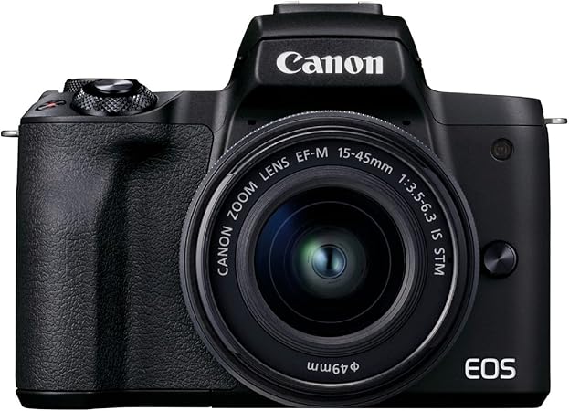 كاميرا Canon EOS M50 Mark II مع عدسة EF-M 15-45mm IS STM - باللون الأسود