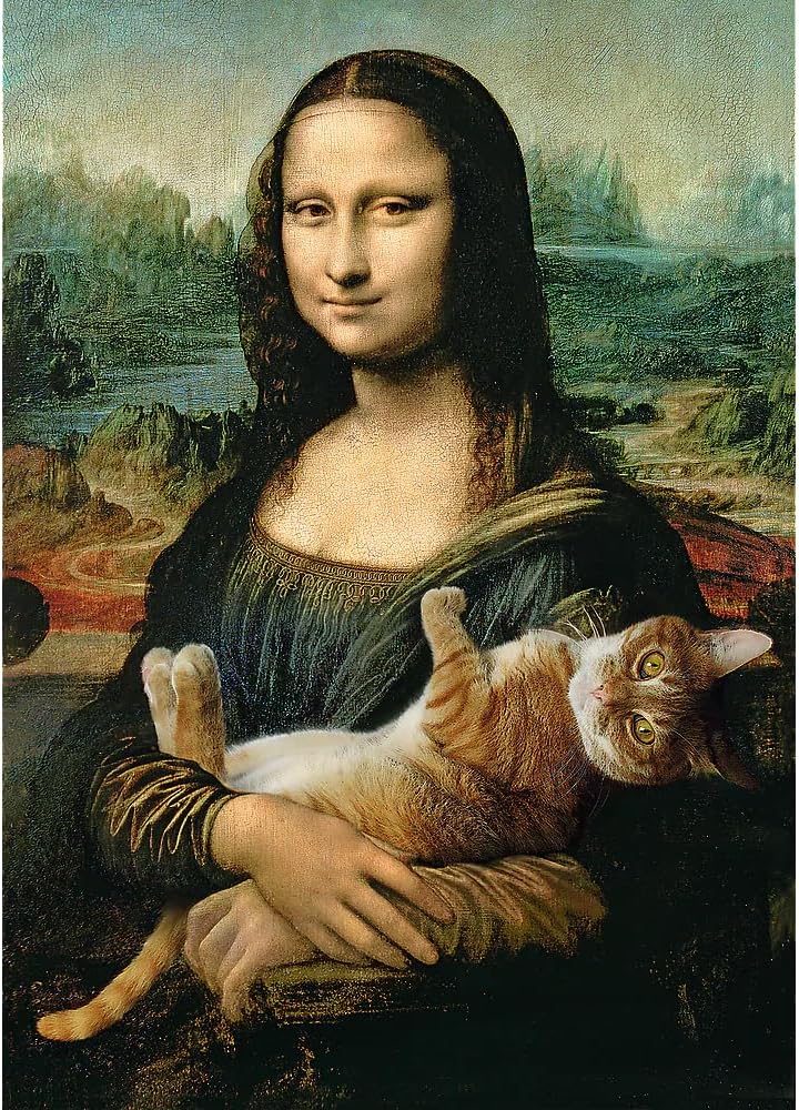 Trefl 37294 Mona Lisa with Cat Puzzle Set (500 Pieces)