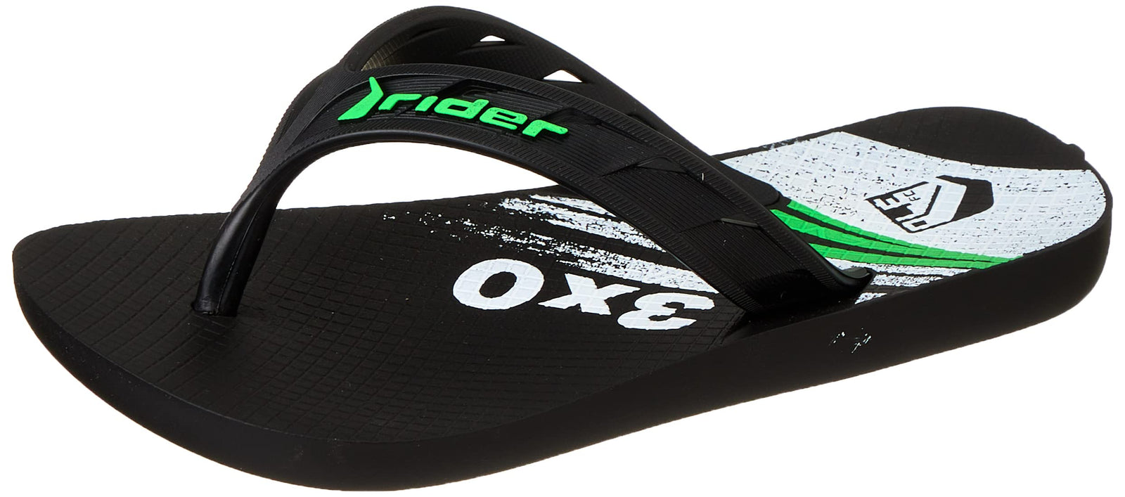 Rider Rubber Flip Flop - Black/Green