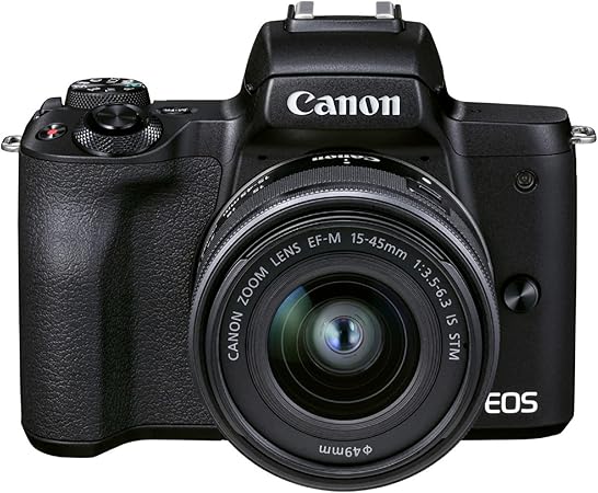 كاميرا Canon EOS M50 Mark II مع عدسة EF-M 15-45mm IS STM - باللون الأسود